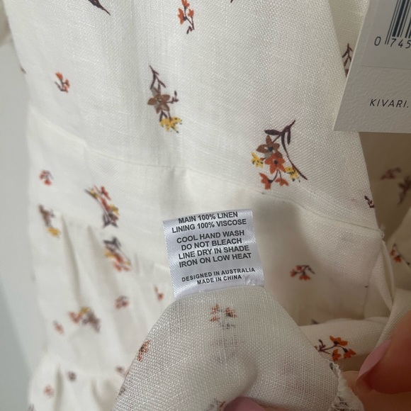 Kivari - Daria Wrap Mini Dress - Ditsy Floral - US 10 / AU 14 Linen NWT - Picture 10 of 10